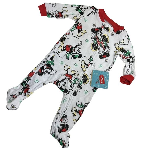 Disney Pajamas Disney Christmas Pajamas Sz 3 Month Sleeper Romper
